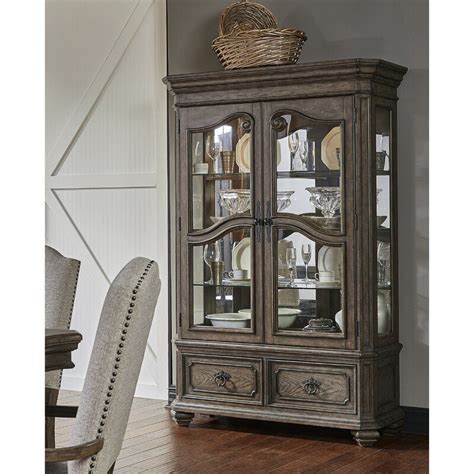 china cabinets steel grey with glass doors|wayfair China cabinets.